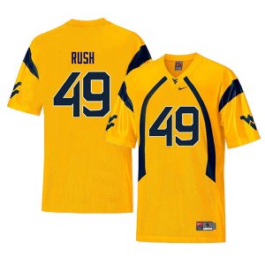 Men's West Virginia Mountaineers NCAA #49 Nick Rush Yellow Authentic Nike Throwback Stitched College Football Jersey KZ15X10JK